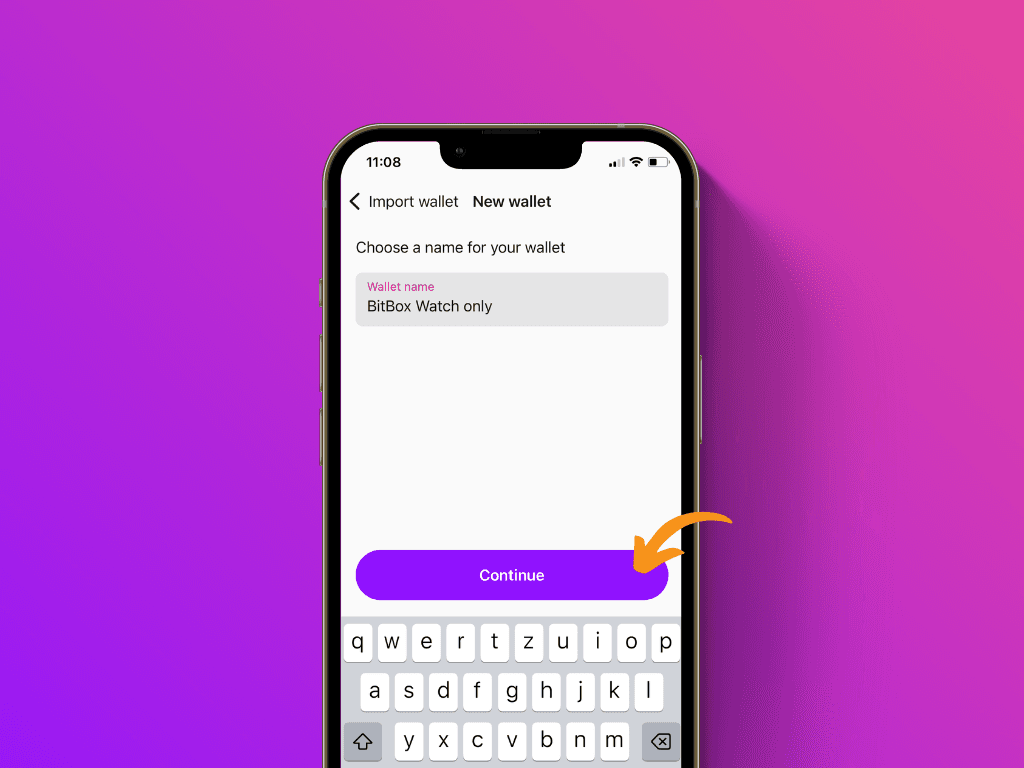 Screenshot of the Pocket app with pointer to the "Continue" button
