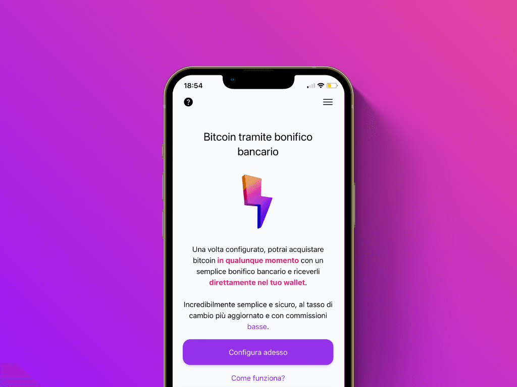Schermata del servizio Lightning Top-Up di Pocket