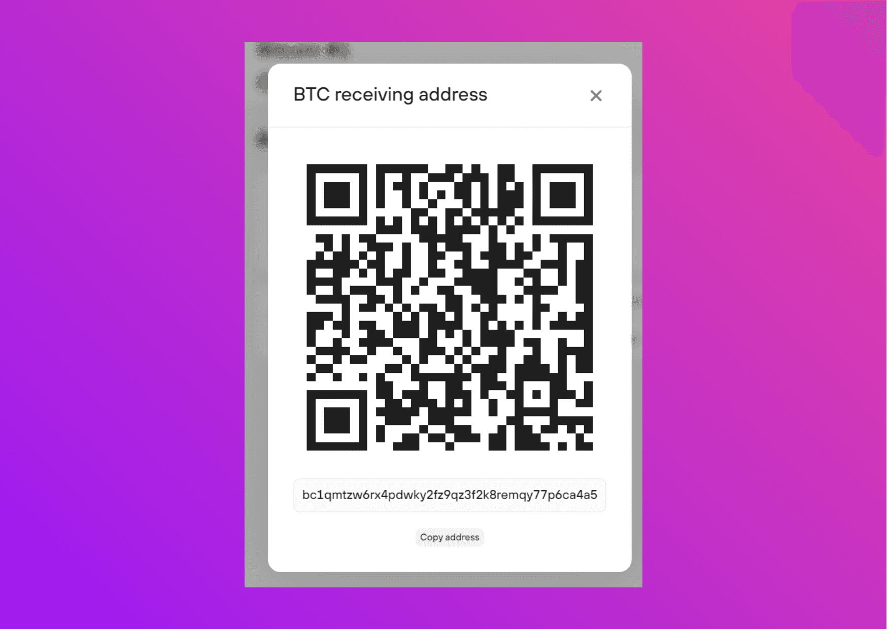 Screen capture Trezor Suite confirmed address